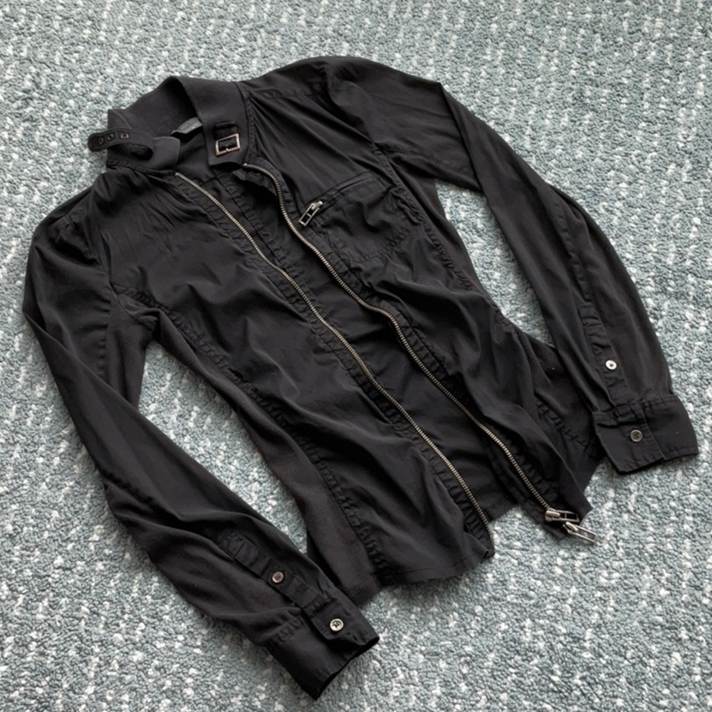 Armani Exchange Black Lightweight Shirt Jacket